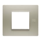 URMET - Placca Flexa in tecnopolimero per 2 moduli, colore sabbia.