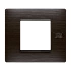 URMET - Placca Flexa in tecnopolimero per 2 moduli, colore wengè.