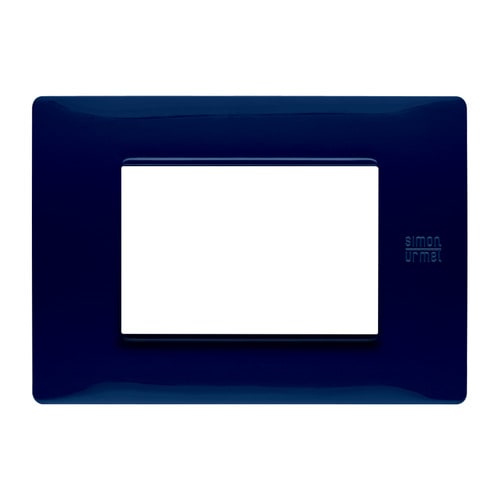 URMET - Placca Flexa tecnopolimero 3 moduli blu.