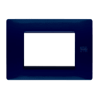 URMET - Placca Flexa tecnopolimero 3 moduli blu.