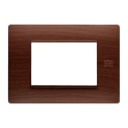 URMET - Placca Flexa in tecnopolimero per 3 moduli, finitura rovere.