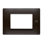 URMET - Placca Flexa in tecnopolimero con 3 moduli, colore wengè.