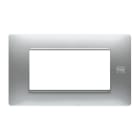 URMET - Placca Flexa tecnopolimero 4 moduli alluminio.