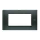 URMET - Placca Flexa tecnopolimero 4 moduli antracite nea.