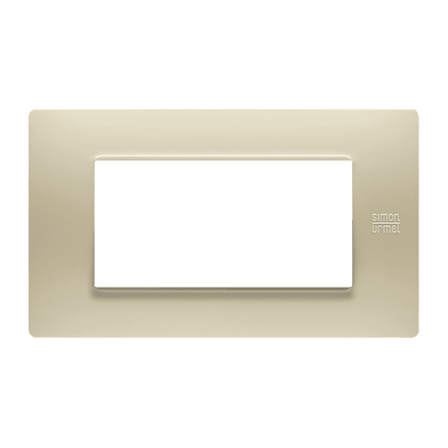 URMET - Placca Flexa in tecnopolimero avorio per 4 moduli. 11804.AV