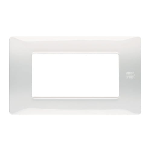 URMET - Placca Flexa tecnopolimero 4 moduli bianco ghiaccio.