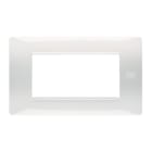 URMET - Placca Flexa tecnopolimero 4 moduli bianco ghiaccio.