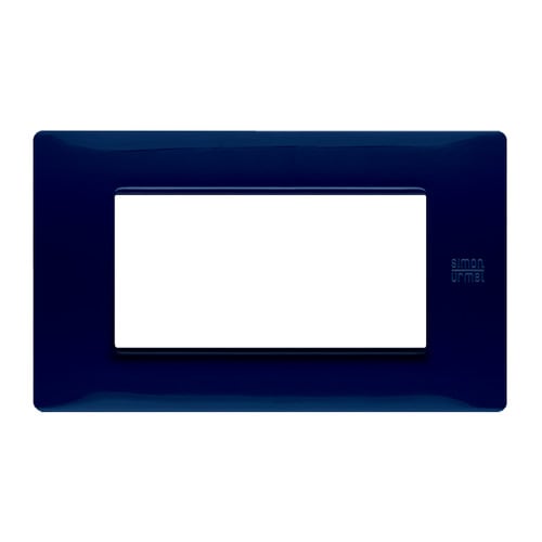 URMET - Placca Flexa tecnopolimero 4 moduli blu.