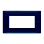 URMET - Placca Flexa tecnopolimero 4 moduli blu.