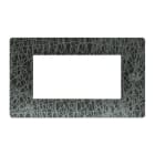 URMET - Placca Flexa in tecnopolimero per 4 moduli, colore net. 11804.NT