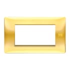 URMET - Placca Flexa tecnopolimero 4 moduli oro lucido.