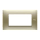 URMET - Placca Flexa tecnopolimero 4 moduli oro satinato.