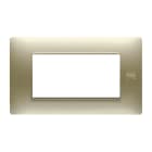 URMET - Placca Flexa tecnopolimero 4 moduli oro satinato.