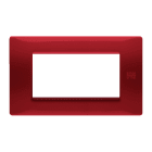 URMET - Placca Flexa tecnopolimero 4 moduli rosso.
