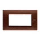 URMET - Placca Flexa in tecnopolimero con 4 moduli color rovere.