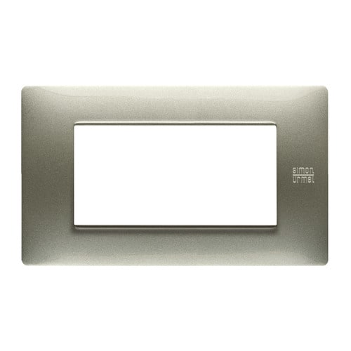 URMET - Placca Flexa tecnopolimero 4 moduli titanio.