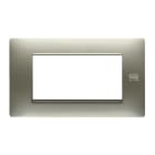 URMET - Placca Flexa tecnopolimero 4 moduli titanio.
