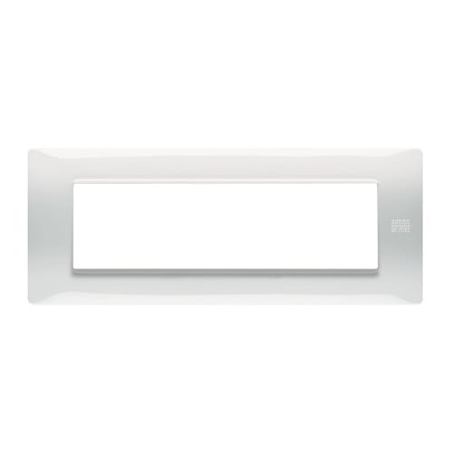 URMET - Placca Flexa tecnopolimero 7 moduli bianco ghiaccio. 11807.BG