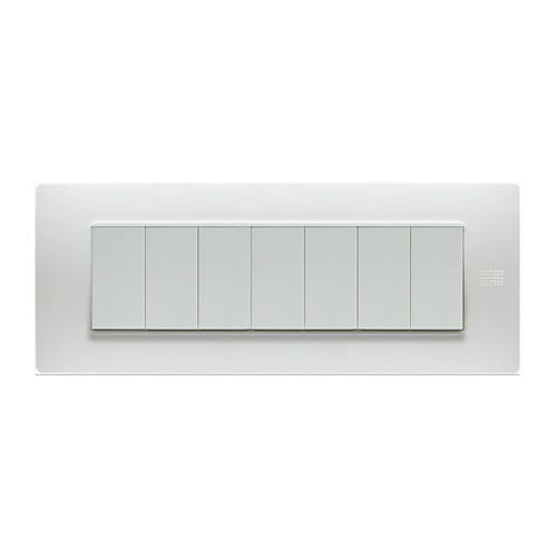 URMET - Placca Flexa tecnopolimero 7 moduli bianco nea.