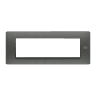 URMET - Placca Flexa in tecnopolimero con 7 moduli colore grafite.