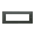 URMET - Placca Flexa in tecnopolimero con 7 moduli, colore karbon.
