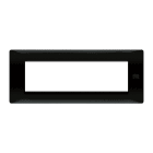 URMET - Placca Flexa in tecnopolimero nero assoluto con 7 moduli. 11807.NA