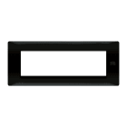 URMET - Placca Flexa in tecnopolimero nero assoluto con 7 moduli.