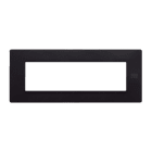 URMET - Placca Flexa in tecnopolimero nero pastello per 7 moduli. 11807.NP