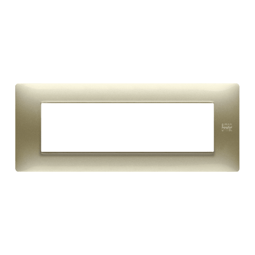 URMET - Placca Flexa tecnopolimero 7 moduli oro satinato.