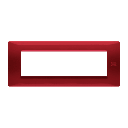 URMET - Placca Flexa tecnopolimero 7 moduli rosso.