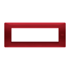 URMET - Placca Flexa tecnopolimero 7 moduli rosso.