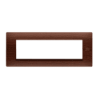 URMET - Placca Flexa in tecnopolimero con 7 moduli color rovere.