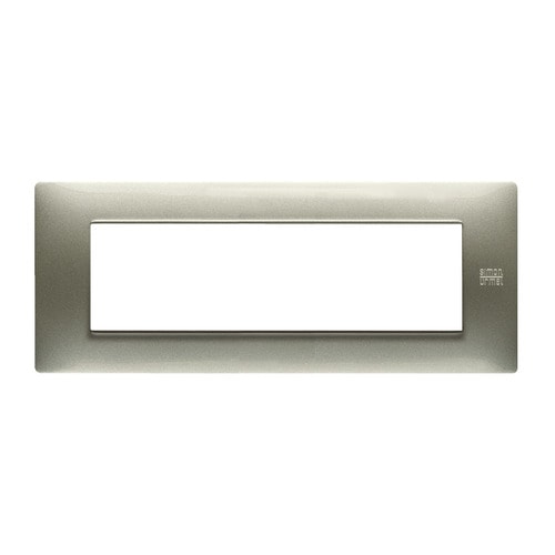 URMET - Placca Flexa tecnopolimero 7 moduli titanio.