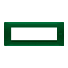 URMET - Placca Flexa in tecnopolimero per 7 moduli, colore verde.