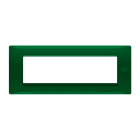URMET - Placca Flexa in tecnopolimero per 7 moduli, colore verde.
