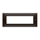 URMET - Placca Flexa in tecnopolimero con 7 moduli, finitura wengè.