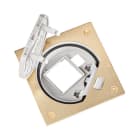 URMET - Portameccanismo vuoto per presa energia e connettore dati ottone K45+RJ45.