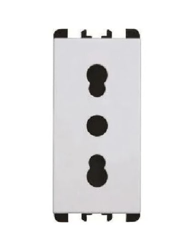 URMET - presa bipasso 2P+T 16A 250V 1 modulo bianco 12100/303-9
