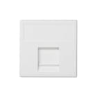 URMET - Frontalino connettore RJ45 Keystone, 2 moduli, bianco.