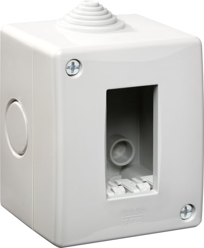 URMET - Contenitore protetto IP40, 2 moduli, grigio RAL 7035, 1m Nea.