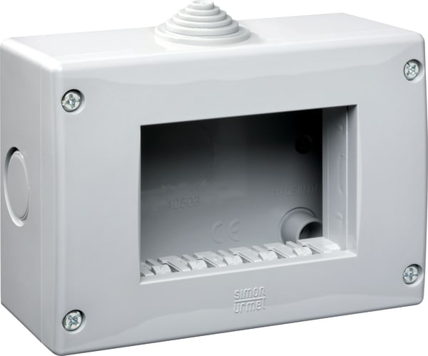 URMET - Contenitore protetto IP40, 4 moduli, grigio RAL 7035, 3M Nea.