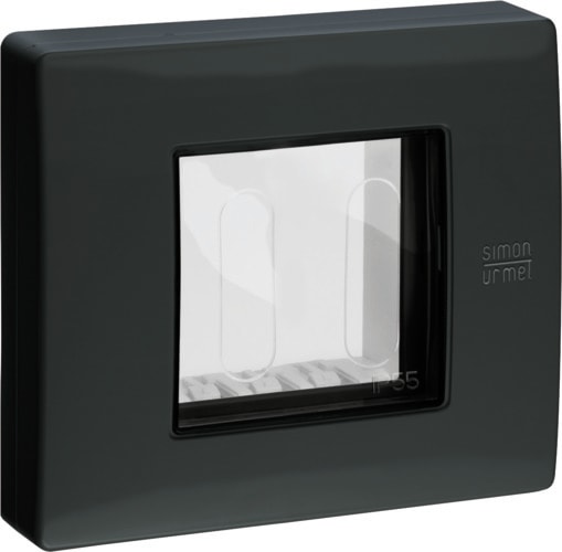 URMET - Coperchio protetto IP55 2 moduli antracite Nea CALOTTA 2MOD ANTRACITE IP55.