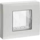 URMET - Coperchio protetto IP55, 2 moduli, colore Grigio RAL 7035, modello Nea.