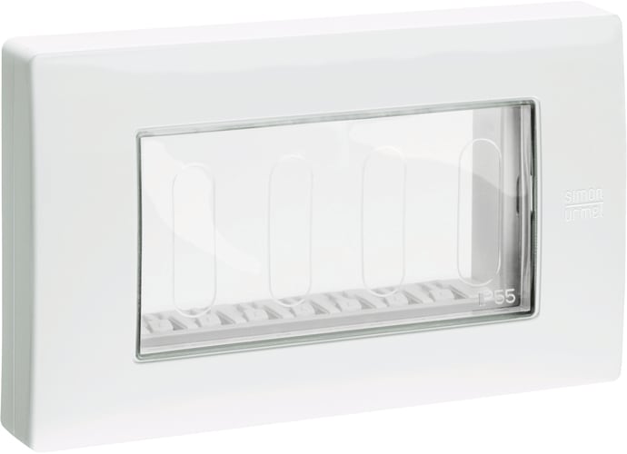 URMET - Calotta protetta IP55, 4 moduli, bianca, Nea.