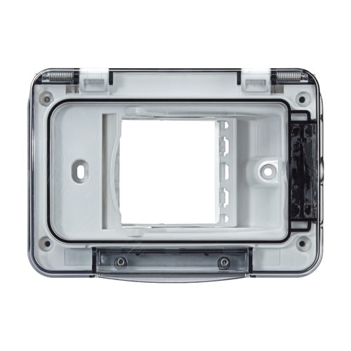 URMET - Coperchio protetto IP55 con spina inserita, installazione in scatola 503, Nea, bianco CONTENITORE 3M BN VUOTO.