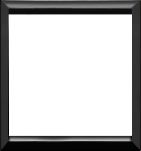 URMET - Cornice nera per placca in metallo, 2 moduli, finitura lucida.