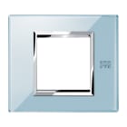 URMET - Placca vetro azzurro cielo 2 moduli Expì.