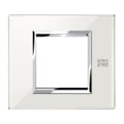 URMET - Placca vetro bianco neve 2 moduli Expì. 13002.BN