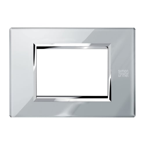 URMET - Placca vetro grigio opale 3 moduli Expì.