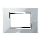 URMET - Placca vetro grigio opale 3 moduli Expì.